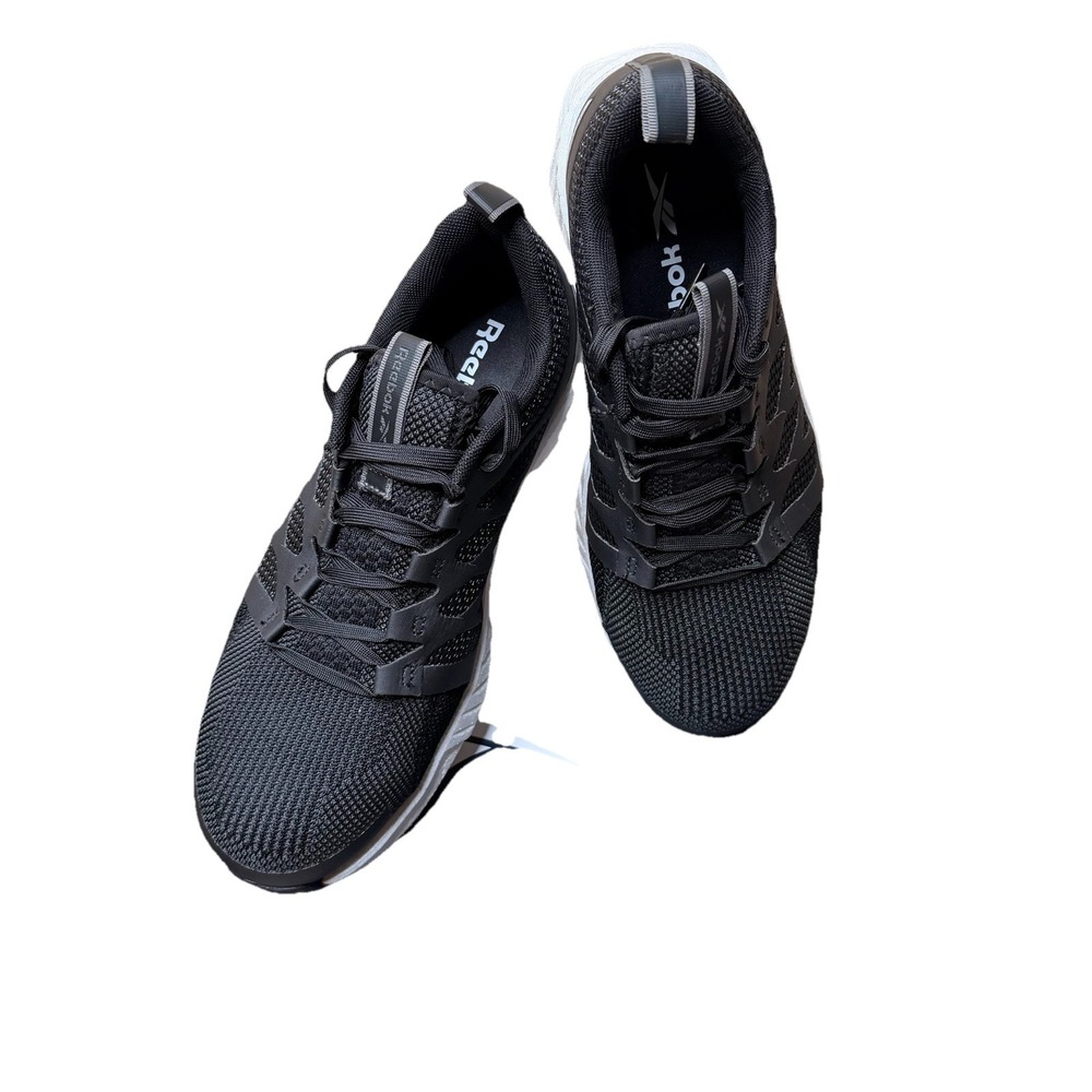 Reebok‎ Mens Fusion Flexweave Composite Toe Athletic Work Shoe Black White SZ-8W